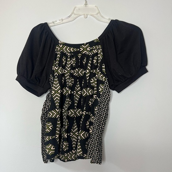 Maeve Catalina Printed Puff Sleeve Sparkly sleeve blouse - Picture 7 of 7